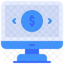 Online Money Monitor Coin Icon