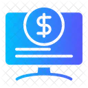 Online Money Online Payment Screen Icon