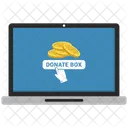 Laptop Donate Box Icon