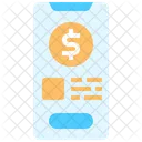 Online Money Donation Mobile Phone Icon