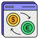 Online Money Exchange Money Transfer Money Transaction Icône