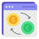 Online Money Exchange Money Transfer Money Transaction Icône