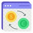 Online Money Exchange Money Transfer Money Transaction Icon