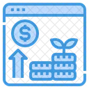 Online Money Growth Financial Growth Money Growth Icon