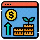 Online Money Growth  Icon