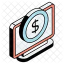 Online Money Online Dollar Online Cash Icon