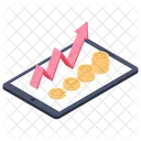 Online Money Transfer Money Growth Business Advancement Icon