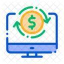 Online money transfer  Icon