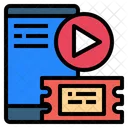 Online Movie Ticket Mobile Player Icon