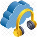 Cloud Computing Headphone Icon