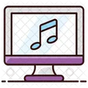 온라인 음악 컴퓨터 음악 사운드 앱 아이콘