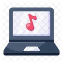 Laptop Music Online Music Online Media Icon