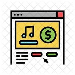 Online Music Subscription  Icon