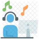 Arbeit Zuhause Zuhoren Symbol