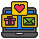 Online Nachricht Und Geschenk Laptop E Mail Icon