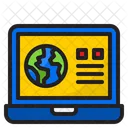 Online News Laptop Earthday Icon