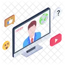 Online Newscaster  Icon