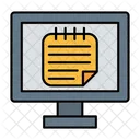 Online Notes Education Learning Icon
