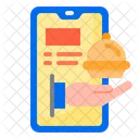 Mobilephone Food Delivery Icon