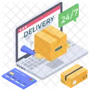 Online Order Booking Online Delivery Parcel Booking Icon