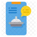 Online Order Food Delivery Smartphone Icon
