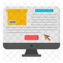 Online Parcel Online Package Online Delivery Icon