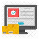 Online Parcel Online Packages Online Delivery Icon