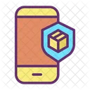 Mobile Application Online Parcel Security Icon