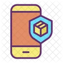 Mobile Application Online Parcel Security Icon