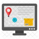 Online Parcel Tracking Online Package Online Delivery Icon