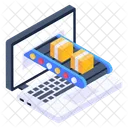 Online Logistics Online Delivery Online Shipping Icon
