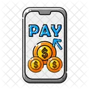 Phone With A Pay Button On It Icon