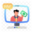 Online Payment Earning Income Icon