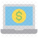 Laptop Online Earning Net Banking Icon
