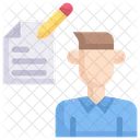 Internet Marketing Copywriter Man Icon