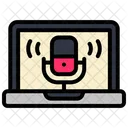 Online Podcast Computer Online Icon