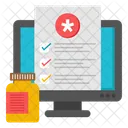 Online Prescription Medical Report Rx Icon