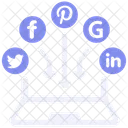 Online Presence Management Business Social Media Icon