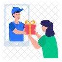 Online Present Delivery  Icon
