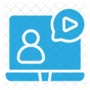 Online Presentation Webinar Marketing Icon