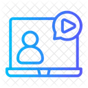 Online Presentation Webinar Marketing Icon