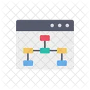 Online Process Flow Flow Chart Page Icon