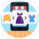 제품 선택 온라인 제품 쇼핑 앱 아이콘