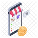 Online Products Eshop Mobile Shopping Icon