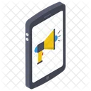Mobile Marketing Smartphone Advertisement Bullhorn Icon