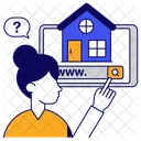Online Property Online House Online Home Icon