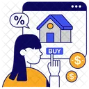 Online Property Online House Online Home Icon