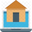 Online Property Laptop Home Icon