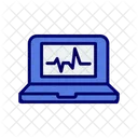 Online Pulses Online Heart Beat Laptop Icon