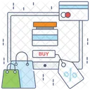 온라인 쇼핑 온라인 구매 전자상거래 아이콘
